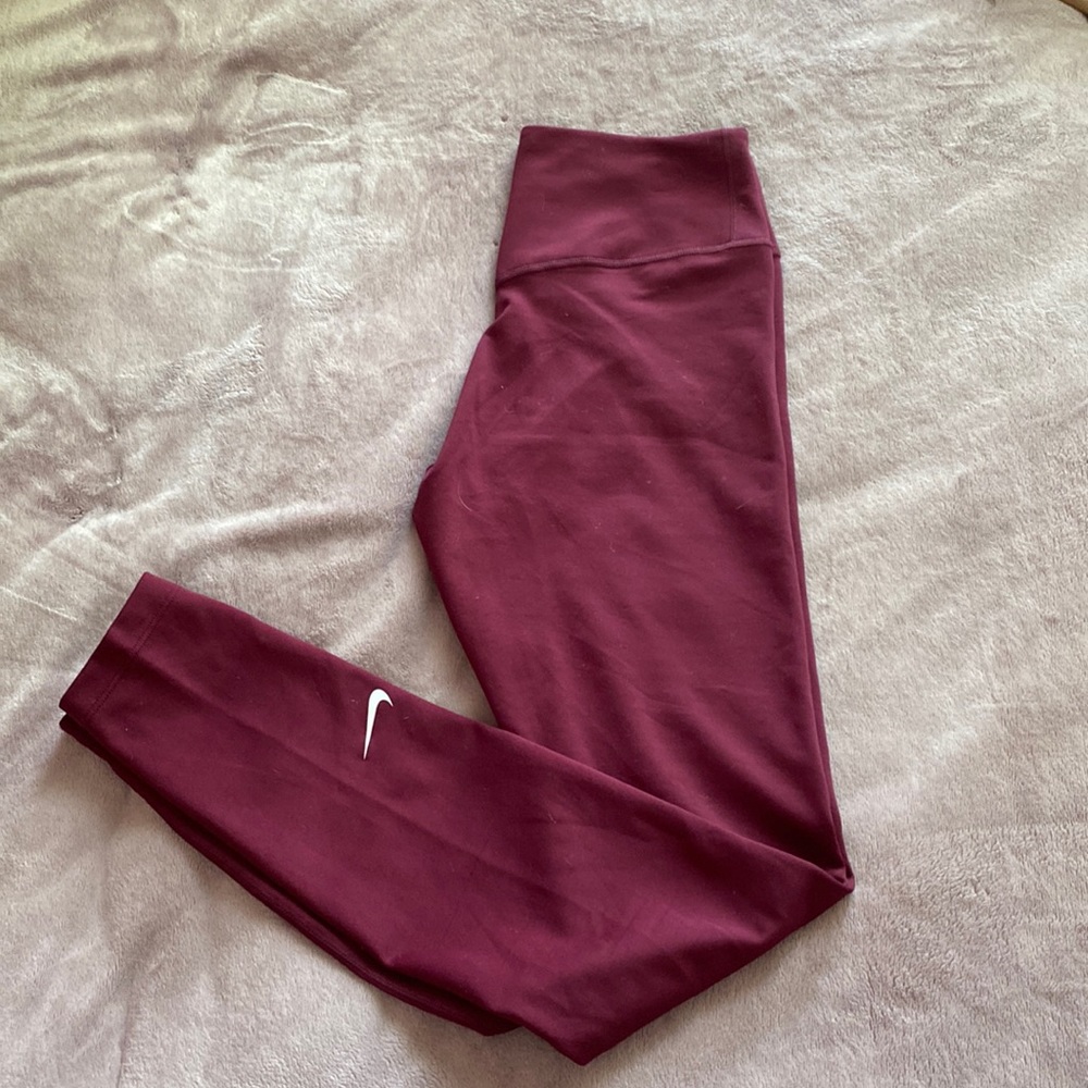 NWOT dark red nike leggings